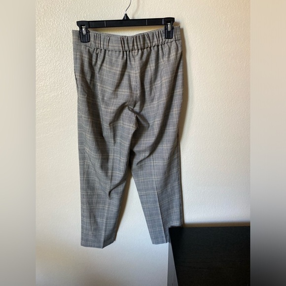 Babaton Aritzia Women’s Plaid Cohan Pants Trousers Black & Grey Size 4 Ankle - Picture 3 of 10